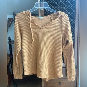 Waffle knit hoodie